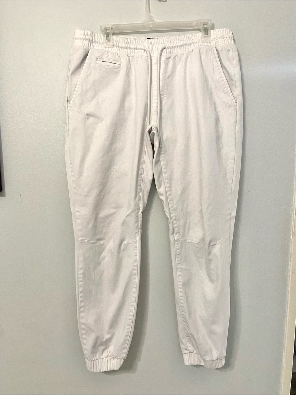 Ecko Unlimited White Men's Jogger Pants with Drawstring 98% Cotton 2% Spandex